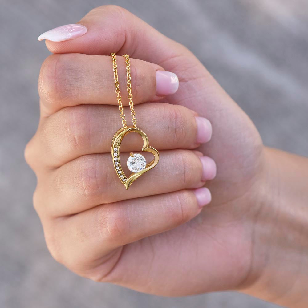 "To My Amazing Daughter, Love Mom" This beautiful "Forever Love Necklace" and the message with it, made her heart melt.