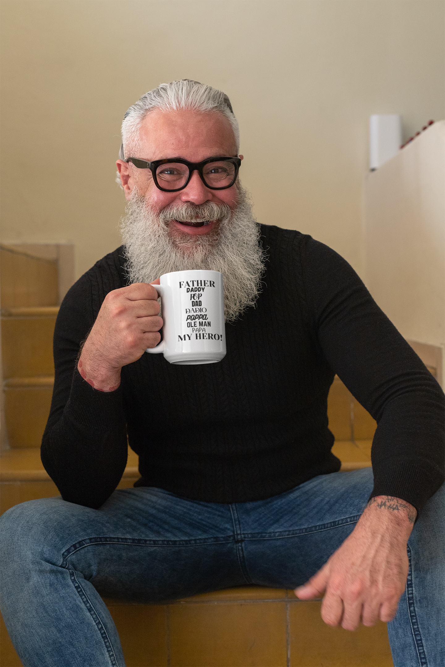 "Father" 15 oz White Ceramic Mug