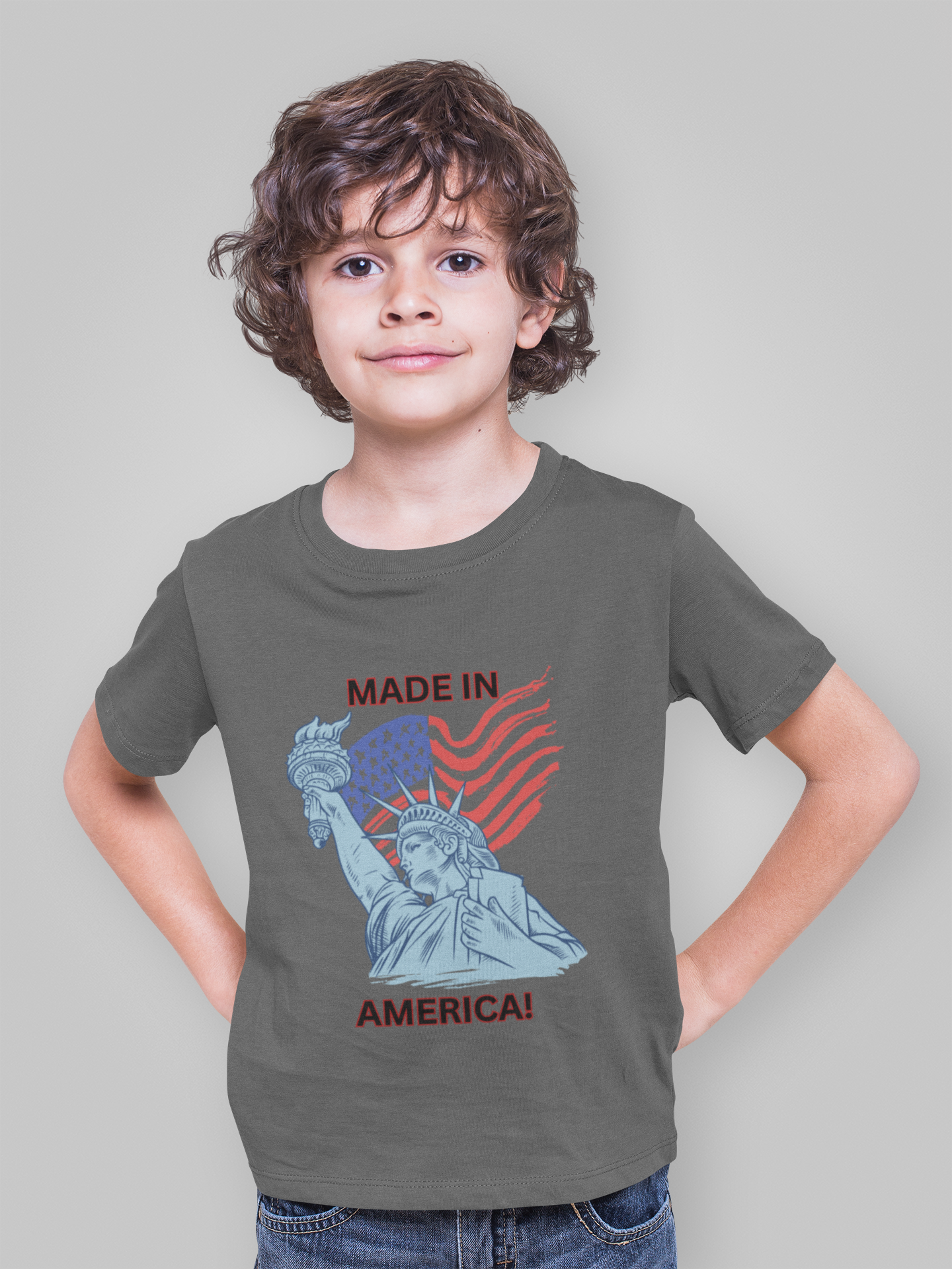 "MADE IN AMERICA" Kids Heavy Cotton™ Tee
