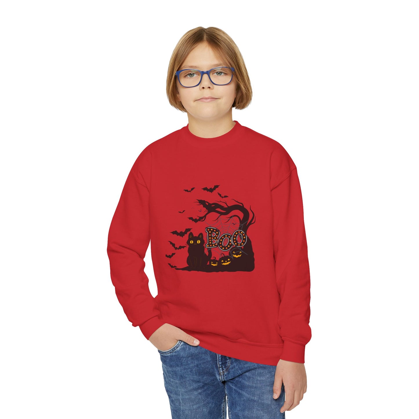 "Boo" Sweatshirt, Kids Halloween Sweatshirt