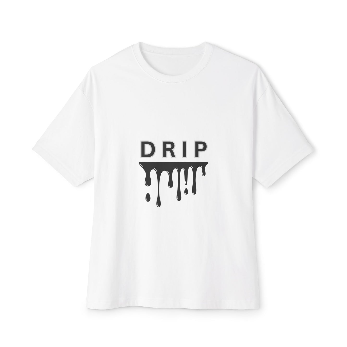 Trendy "Drip" Graphic Oversized Unisex Tee in White
