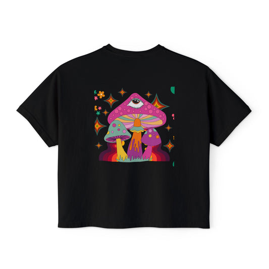 "Groovy Mushroom" Women's Boxy Tee
