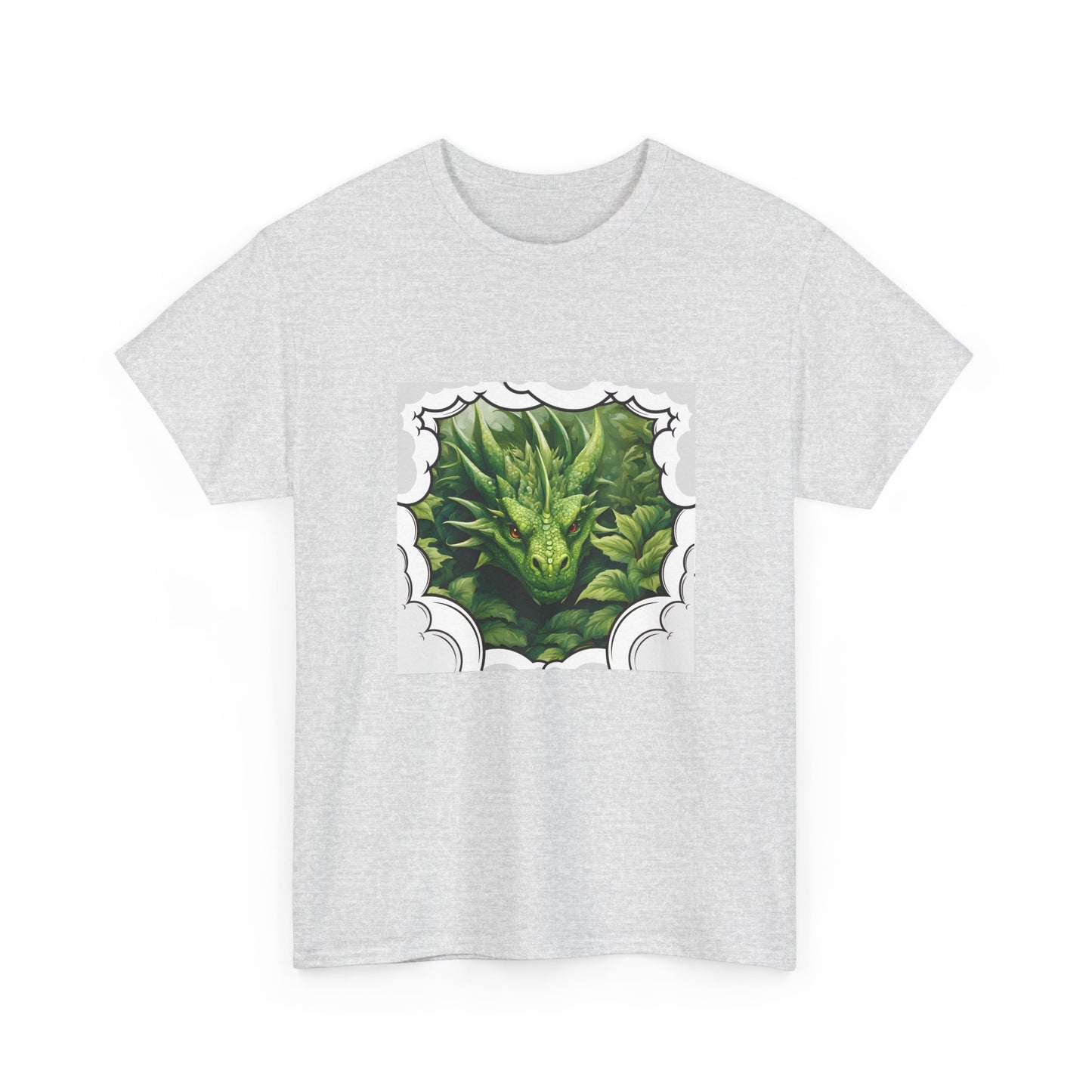 Green Dragon-Comic Book Style, Unisex Heavy Cotton Tee