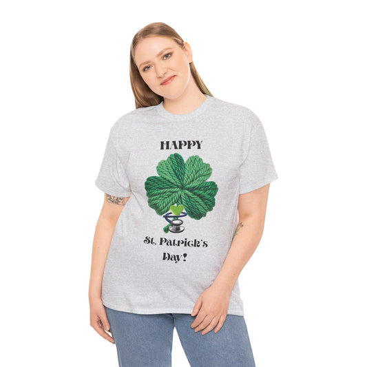 St. Patrick's Day Trendy Shamrock Unisex Tee — "Happy St. Patrick's Day!" (Health Care Professionals)