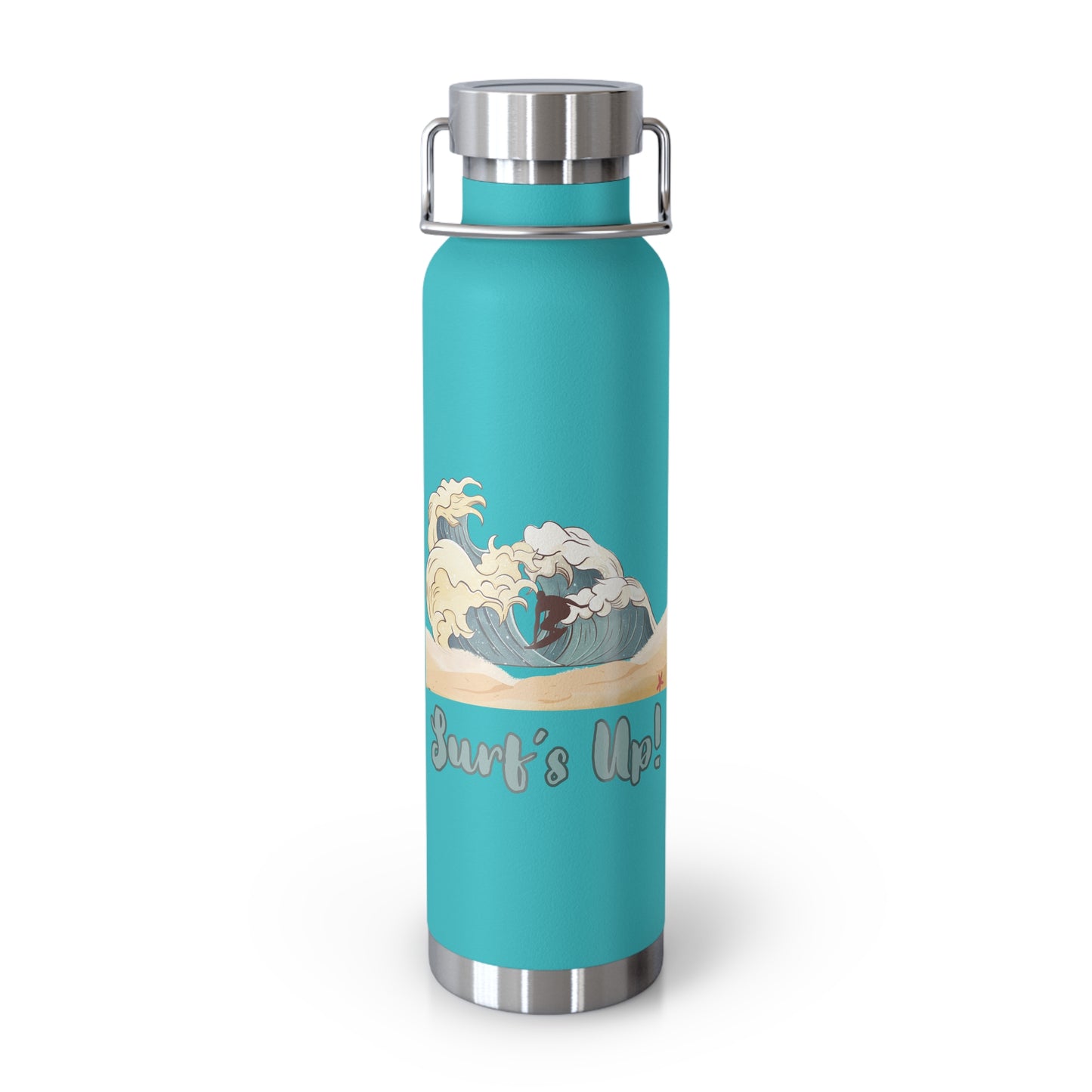 "Surfs Up!" Surfer Silhouette 22oz Vacuum Bottle