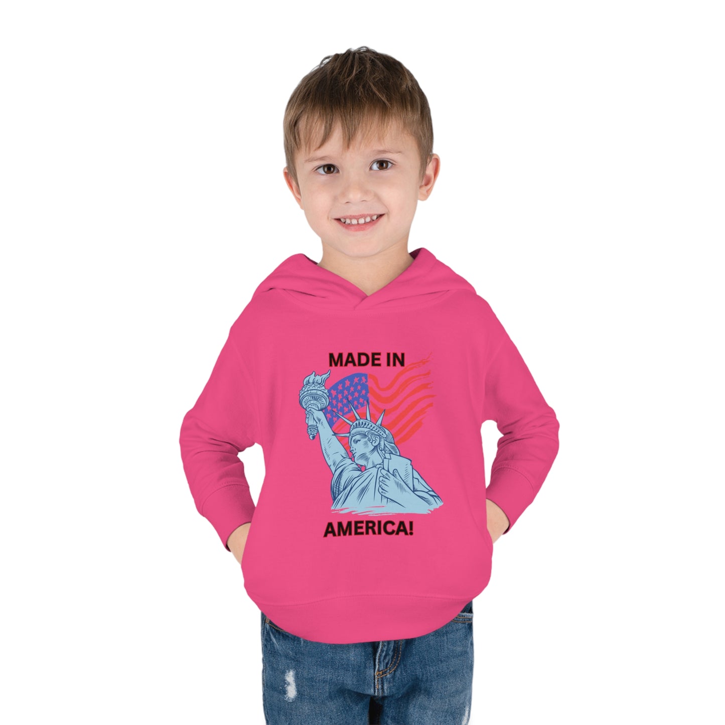 "Made In America" Toddler Pullover Fleece Hoodie