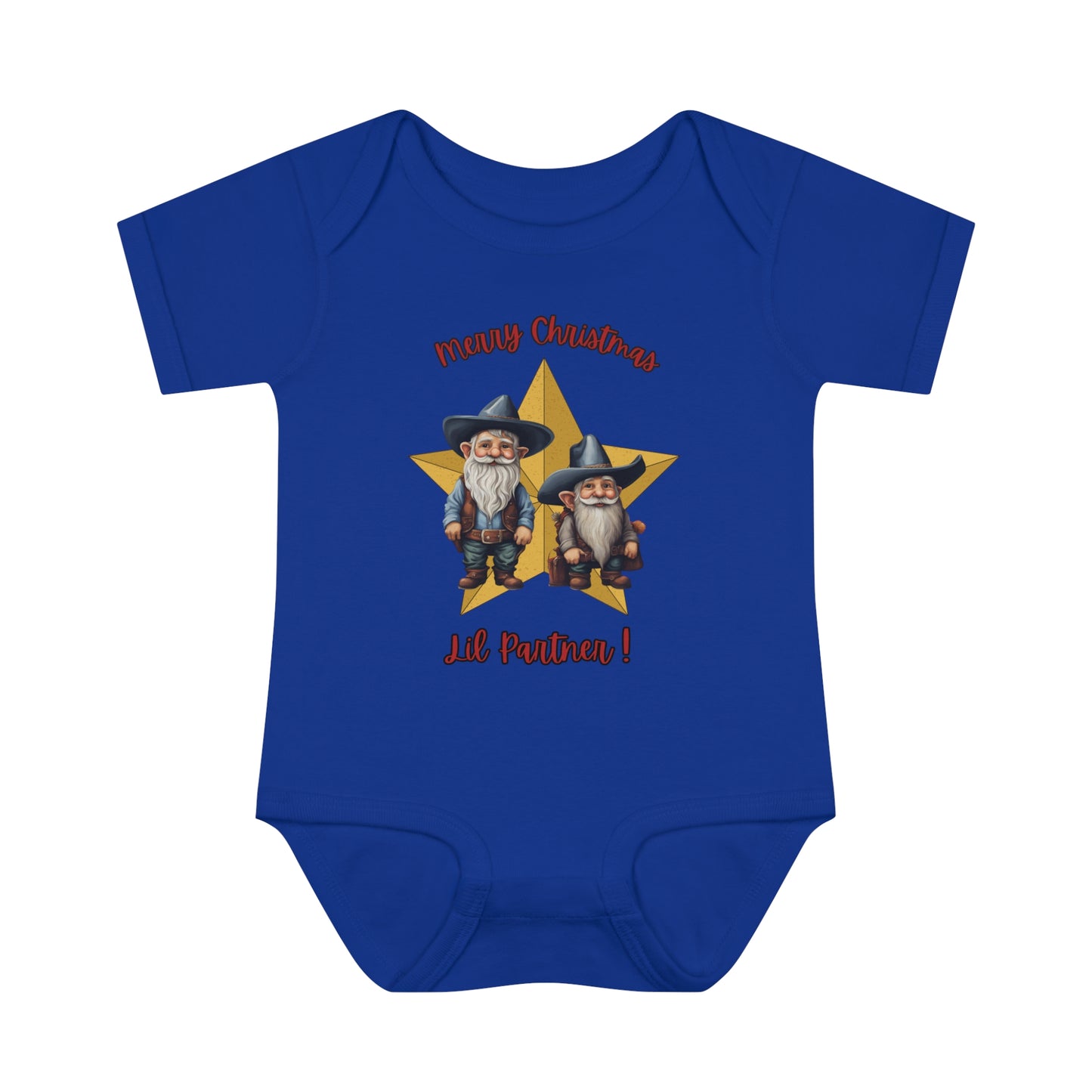 "Mary Christmas Lil Partner! "Infant Baby Rib Bodysuit