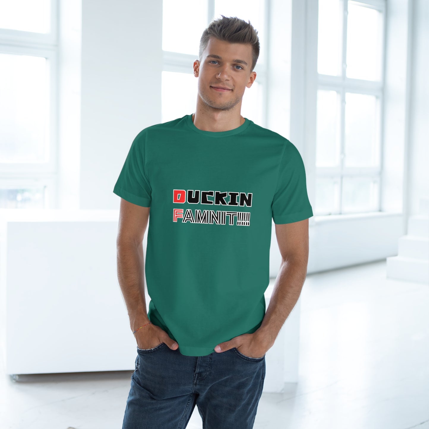 "DUCKIN FAMNIT!!!" Unisex T-shirt