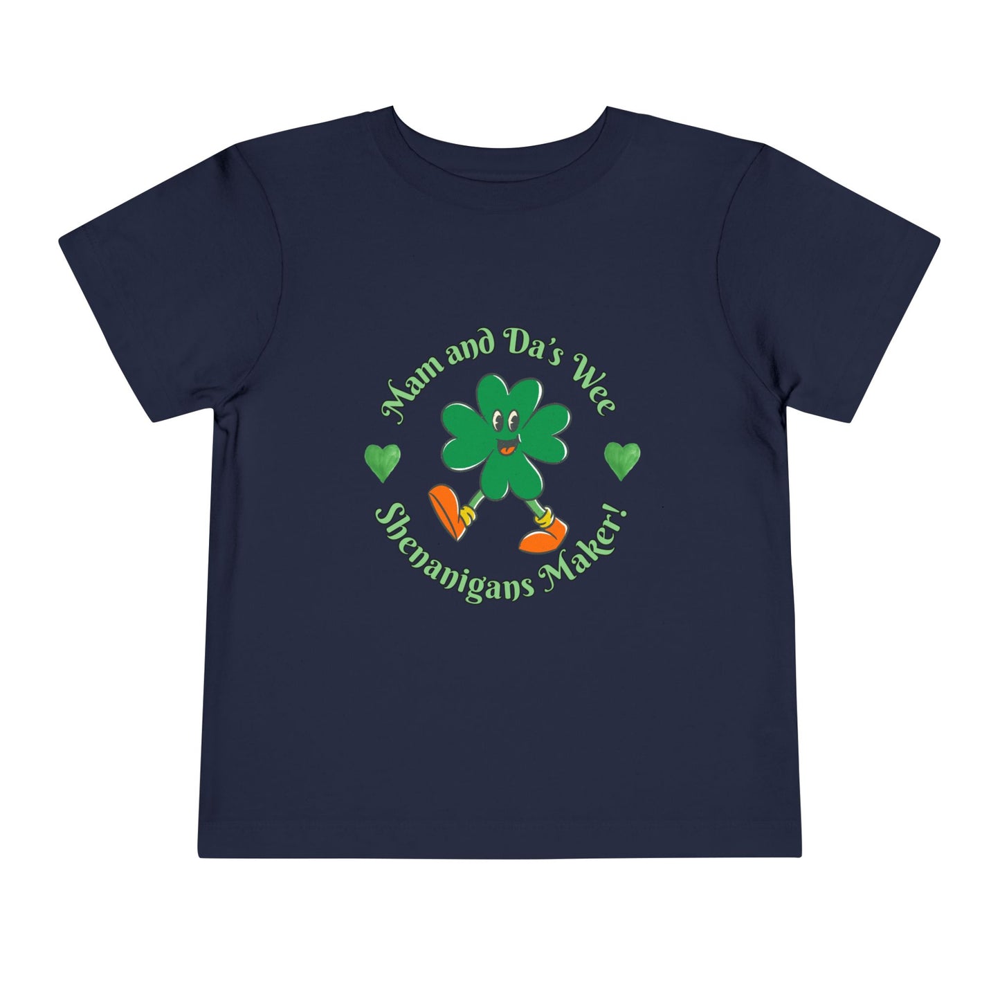 Toddler Tee — "Mam And Da's Wee Shenanigan's Maker" Shamrock St. Patrick’s Day Shirt