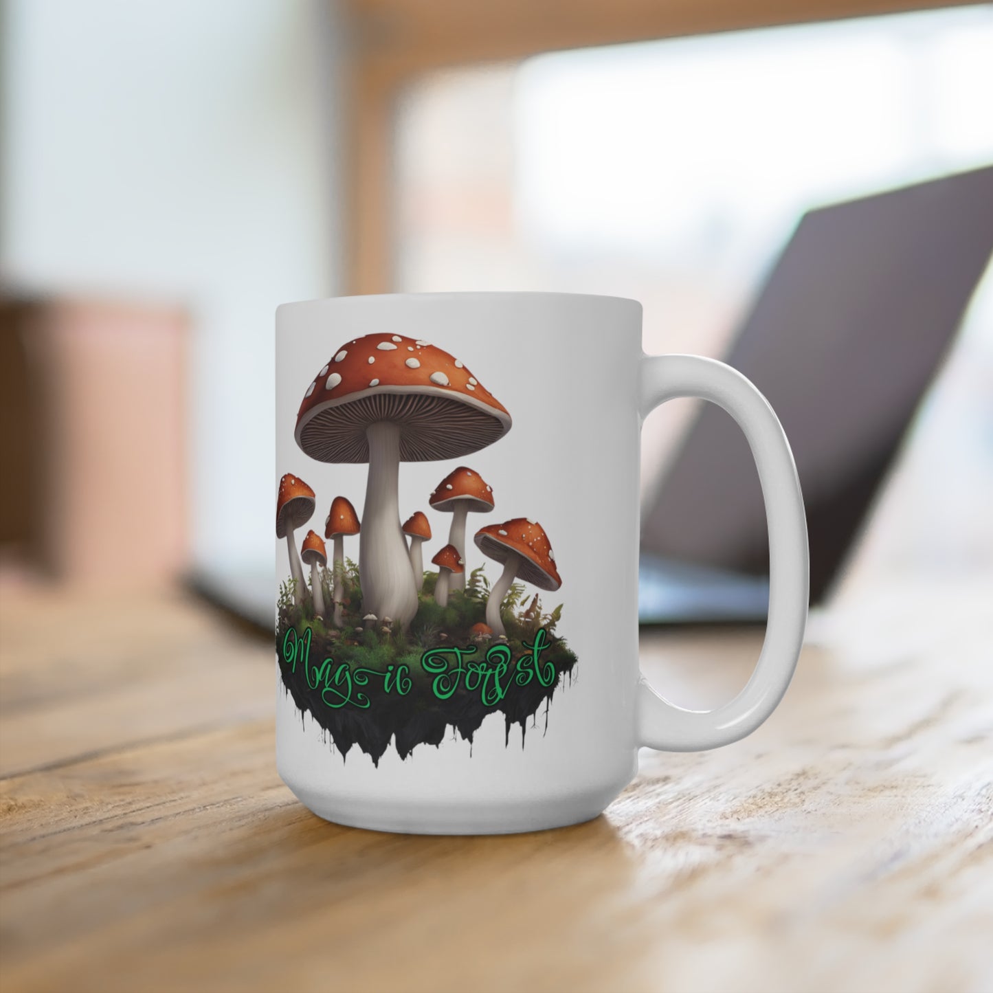 "Magic Floating Forest" White  15 oz Mug