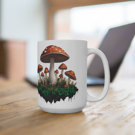 "Magic Floating Forest" White  15 oz Mug