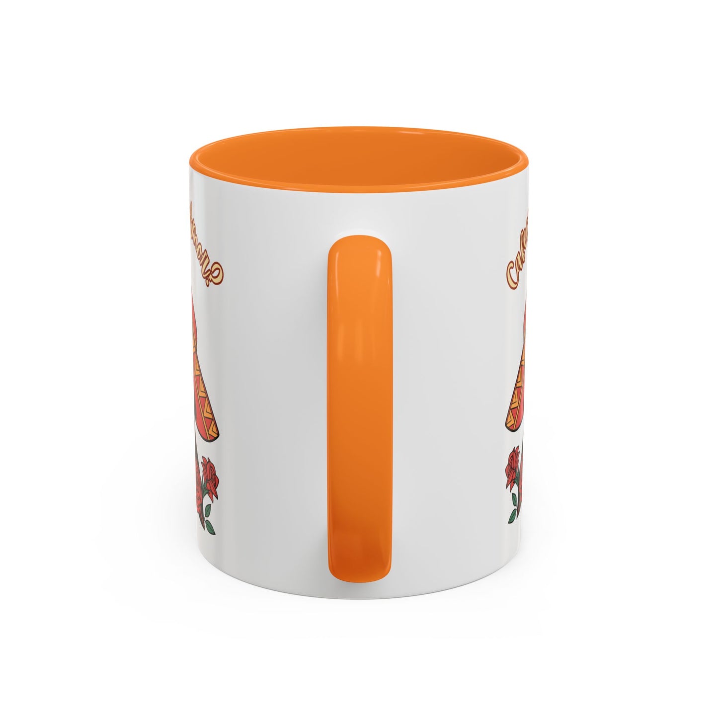 "Cafecito Mi Amor?" -El Hombre, Sugar Skull Style, White Ceramic Mugs with Colorful Accents (11oz/15oz)