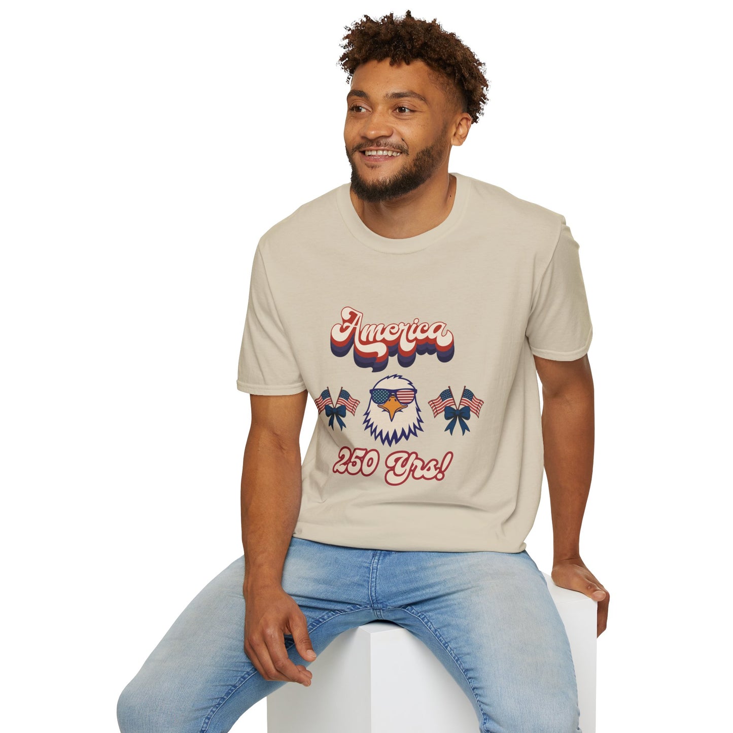 Retro Eagle 4th of July Patriotic T-Shirt — America 250 Years Tee