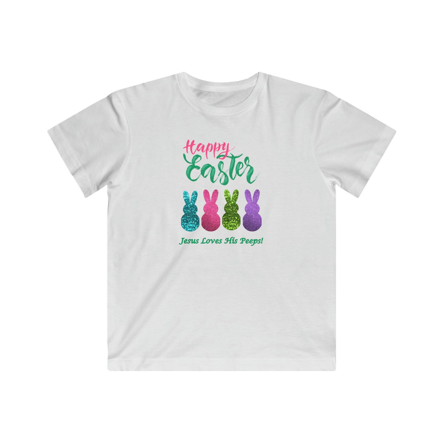 "Happy Easter-Jesus Loves His Peeps!" Kids Tee
