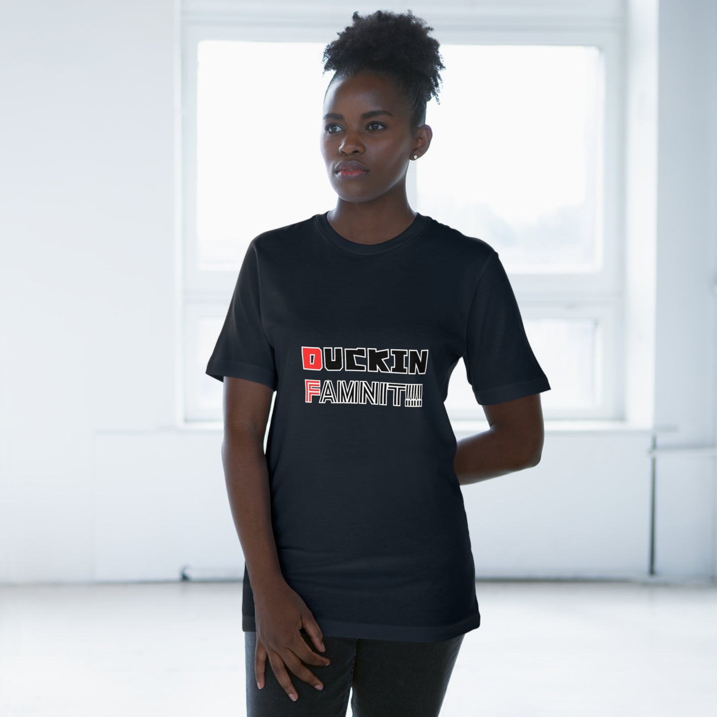 "DUCKIN FAMNIT!!!" Unisex T-shirt