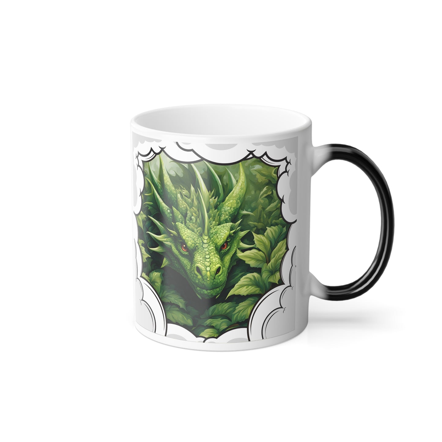 "Green Anime-Style Dragon"  11 oz Color Morphing Mug
