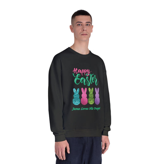 "Happy Easter-Jesus Loves His Peeps!", Unisex NuBlend® Crewneck Sweatshirt