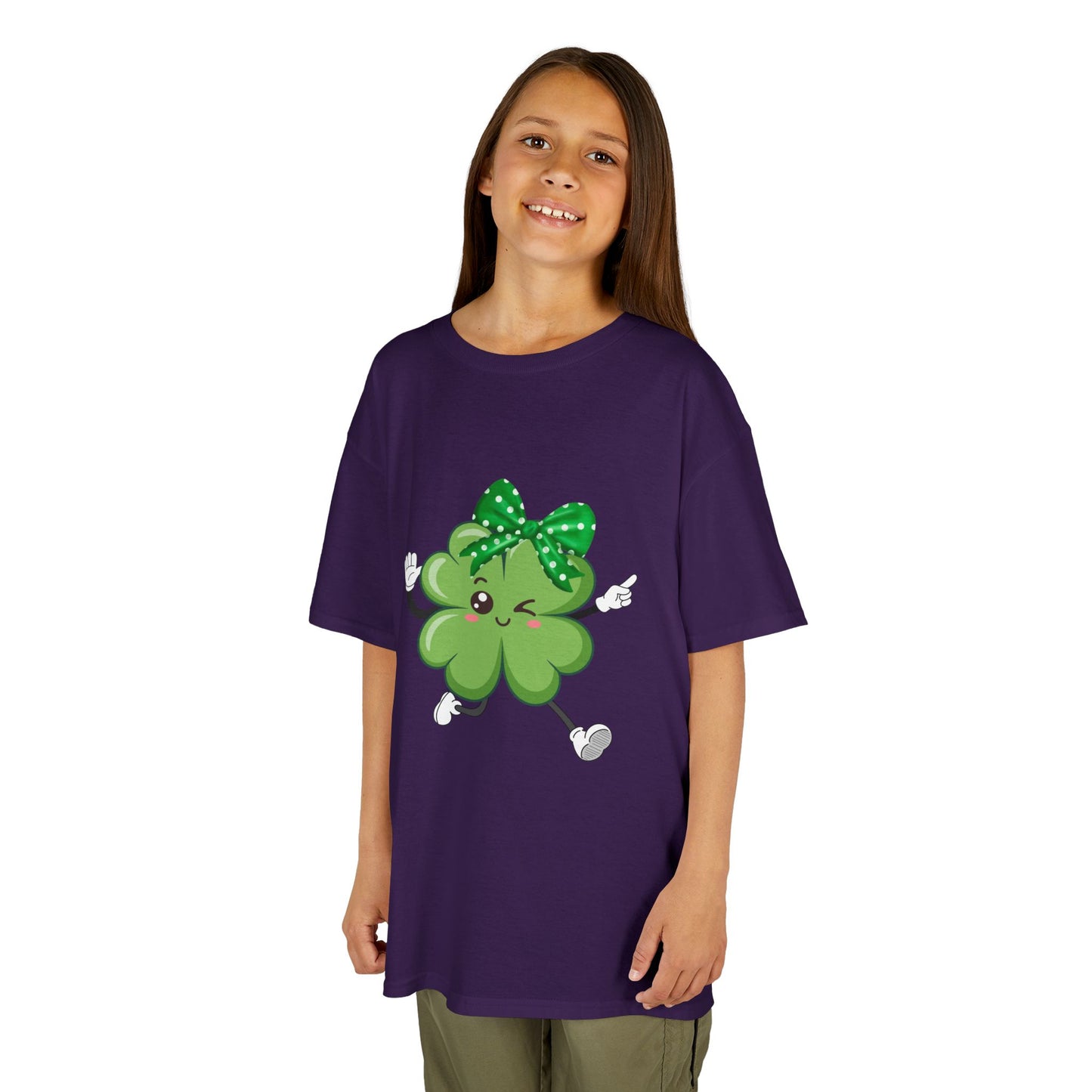 Cute "Dancing Lucky Shamrock" Kids T-Shirt — Celebrate St. Patrick’s Day With This Fun Tee!