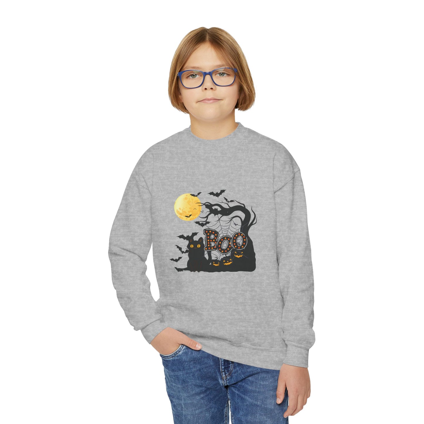 "Boo Sweatshirt", Kids Halloween Sweatshirt