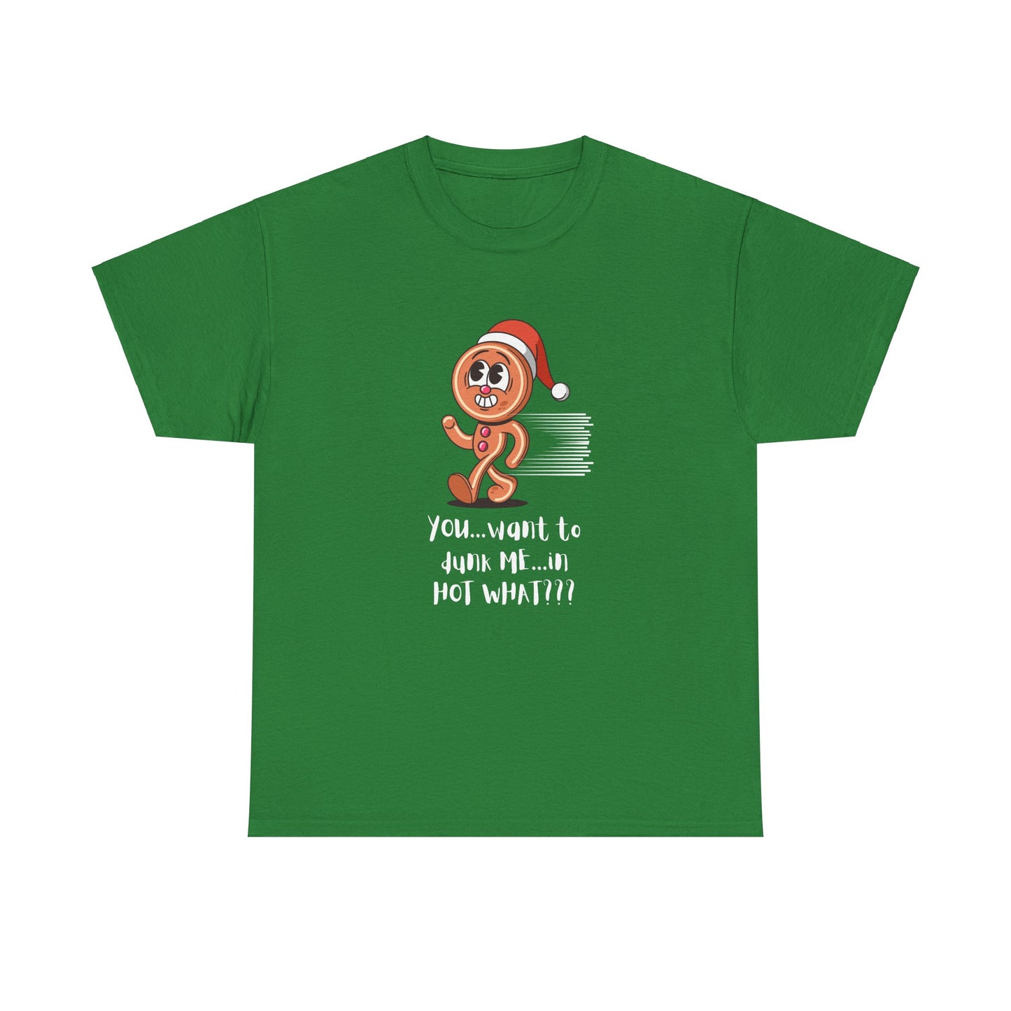 "Running Gingerbread Man" Unisex Heavy Cotton Tee