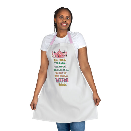 Mom's Queen Apron — "Mom' Queen Of The Realm!" Mother's Day Kitchen Apron