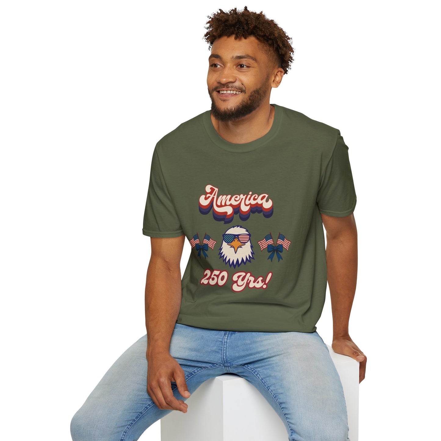 Retro Eagle 4th of July Patriotic T-Shirt — America 250 Years Tee