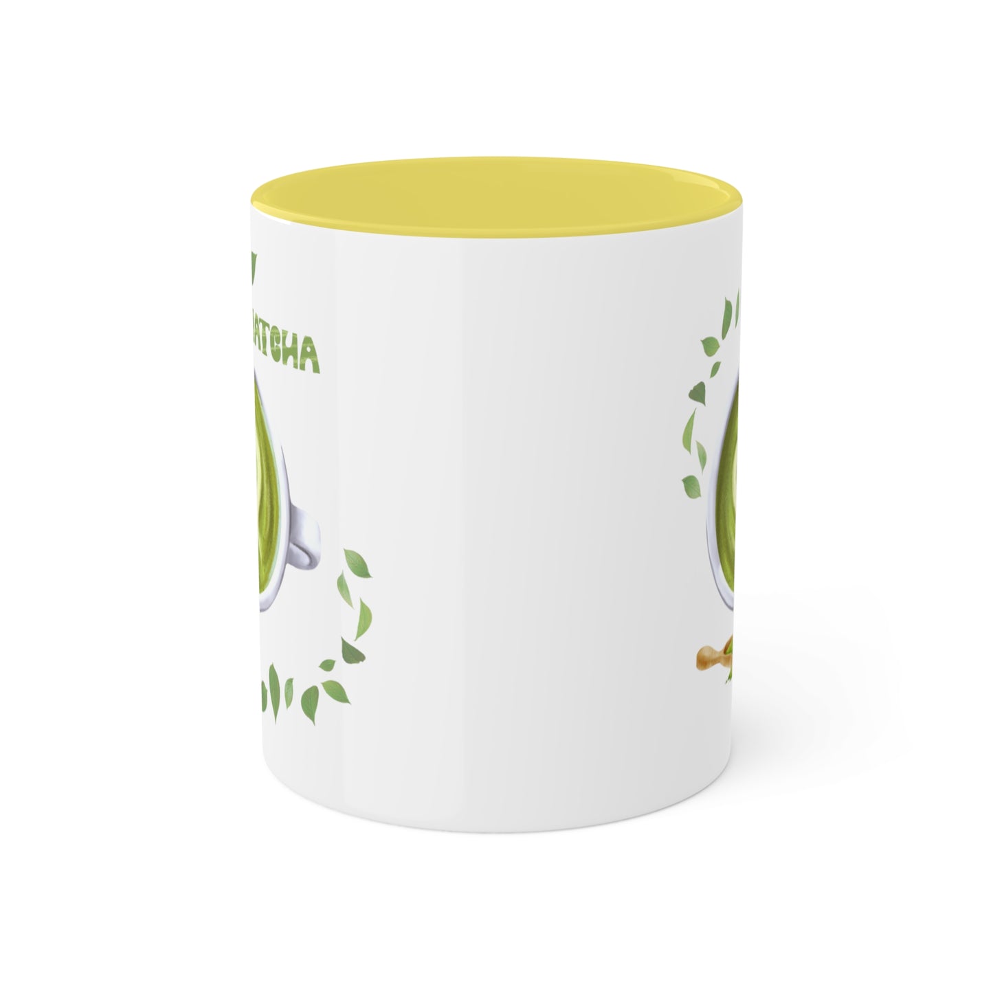"Matcha Lover" Colorful Accent Mugs, 11 oz