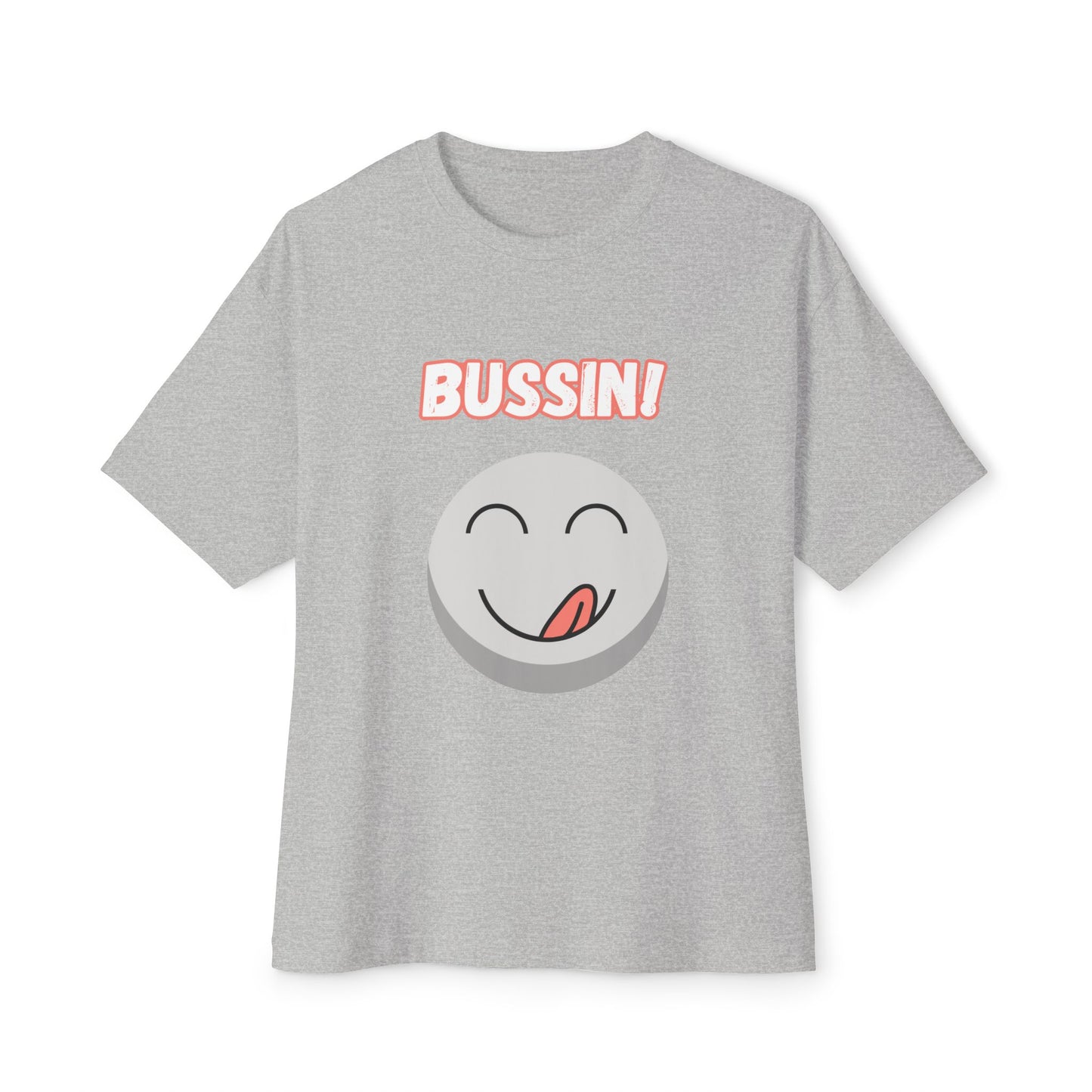 "Bussin", Our  Unisex Oversized Boxy Graphic Tee - A Great Trendy Gift !