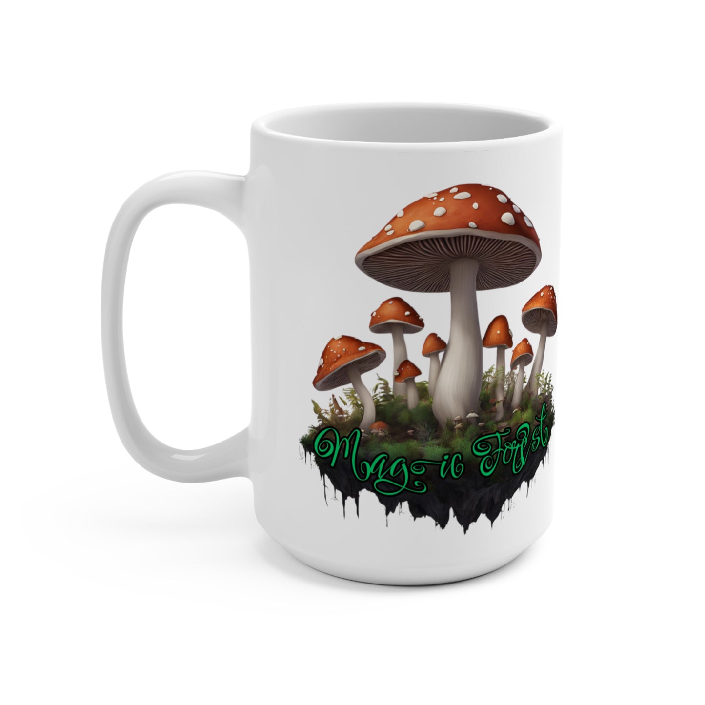 "Magic Floating Forest" White  15 oz Mug