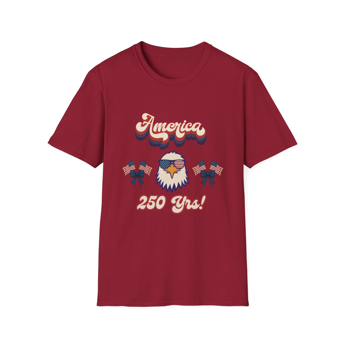 Retro Eagle 4th of July Patriotic T-Shirt — America 250 Years Tee