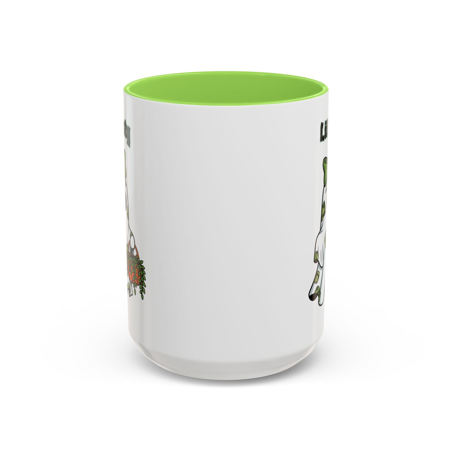 "Lil Misty Ghost" White Ceramic Mug  (11oz and 15oz) With Colorful Accents.  A Cute Halloween Mug for All Ages!