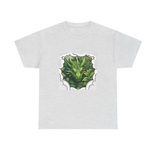 Green Dragon-Comic Book Style, Unisex Heavy Cotton Tee