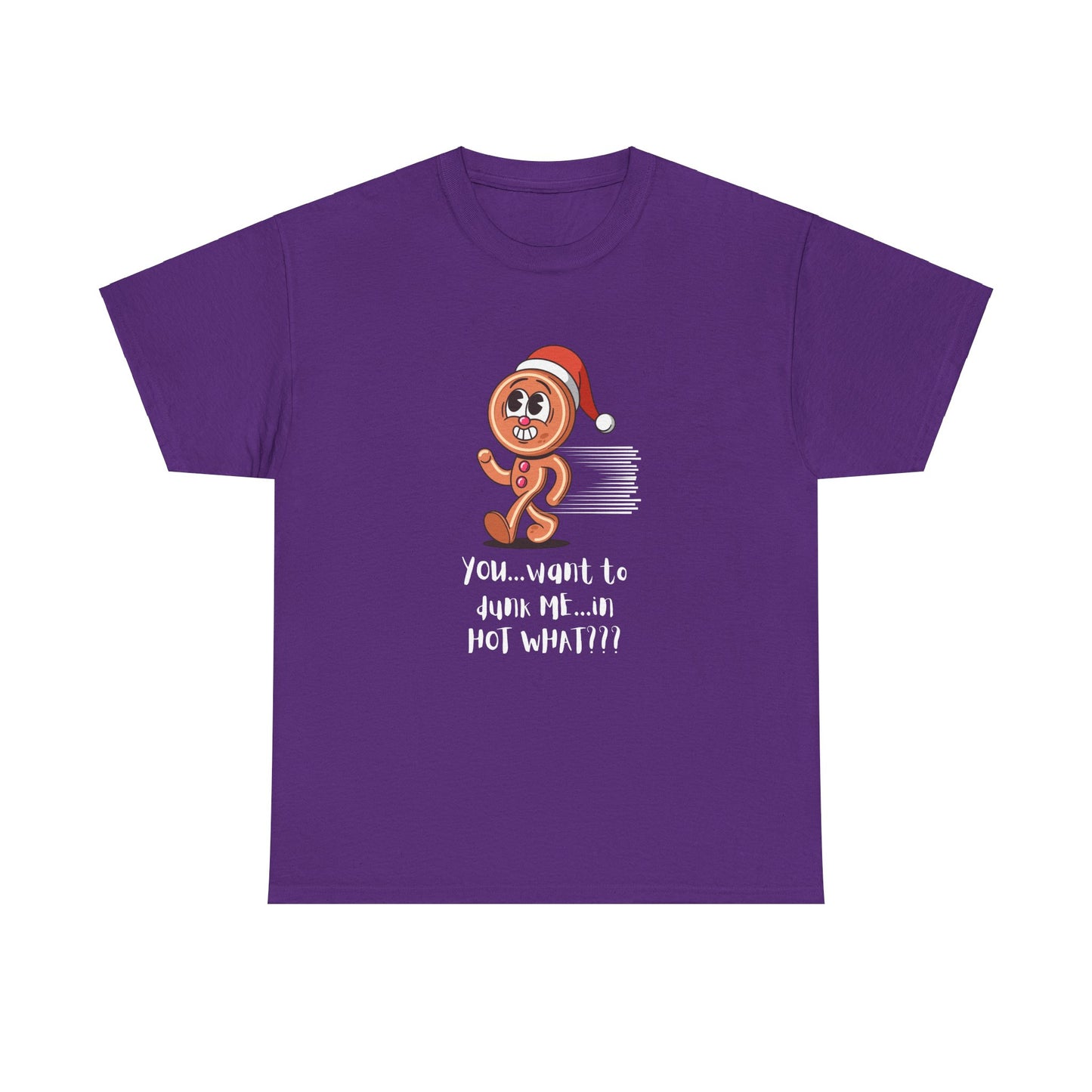 "Running Gingerbread Man" Unisex Heavy Cotton Tee