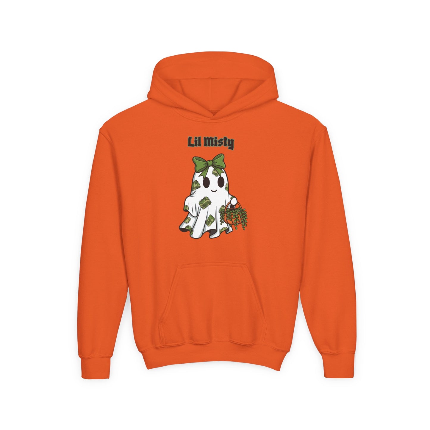 "Lil Misty" Ghost Design, Cute Youth Halloween Hoodie Sweatshirt