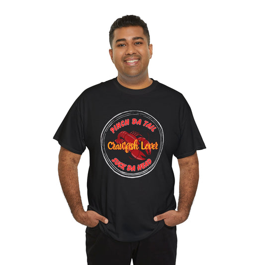 "Crawfish Lover" T-Shirt — Cajun Boil Seafood Shirt (Praise Da Lawd & Pass the Crawfish!)