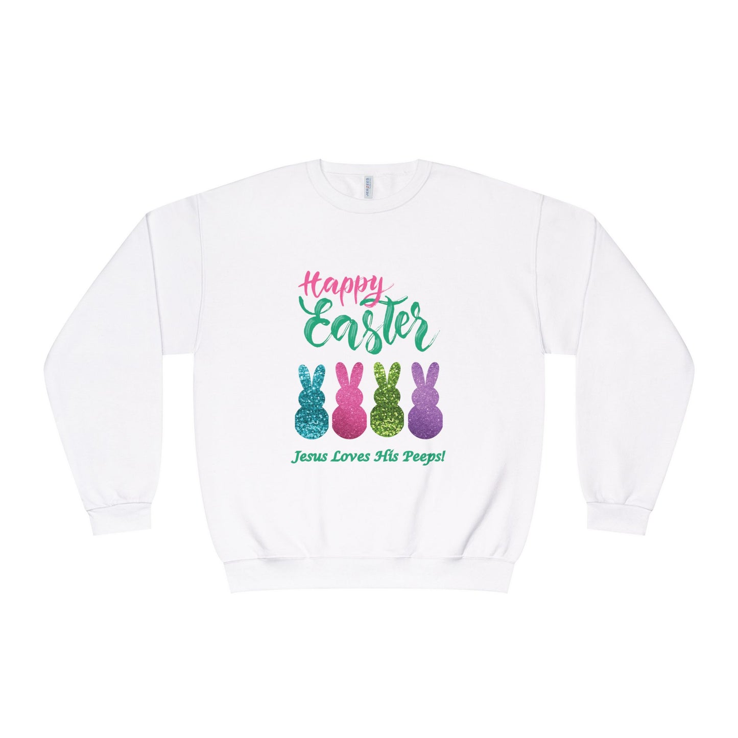 "Happy Easter-Jesus Loves His Peeps!", Unisex NuBlend® Crewneck Sweatshirt