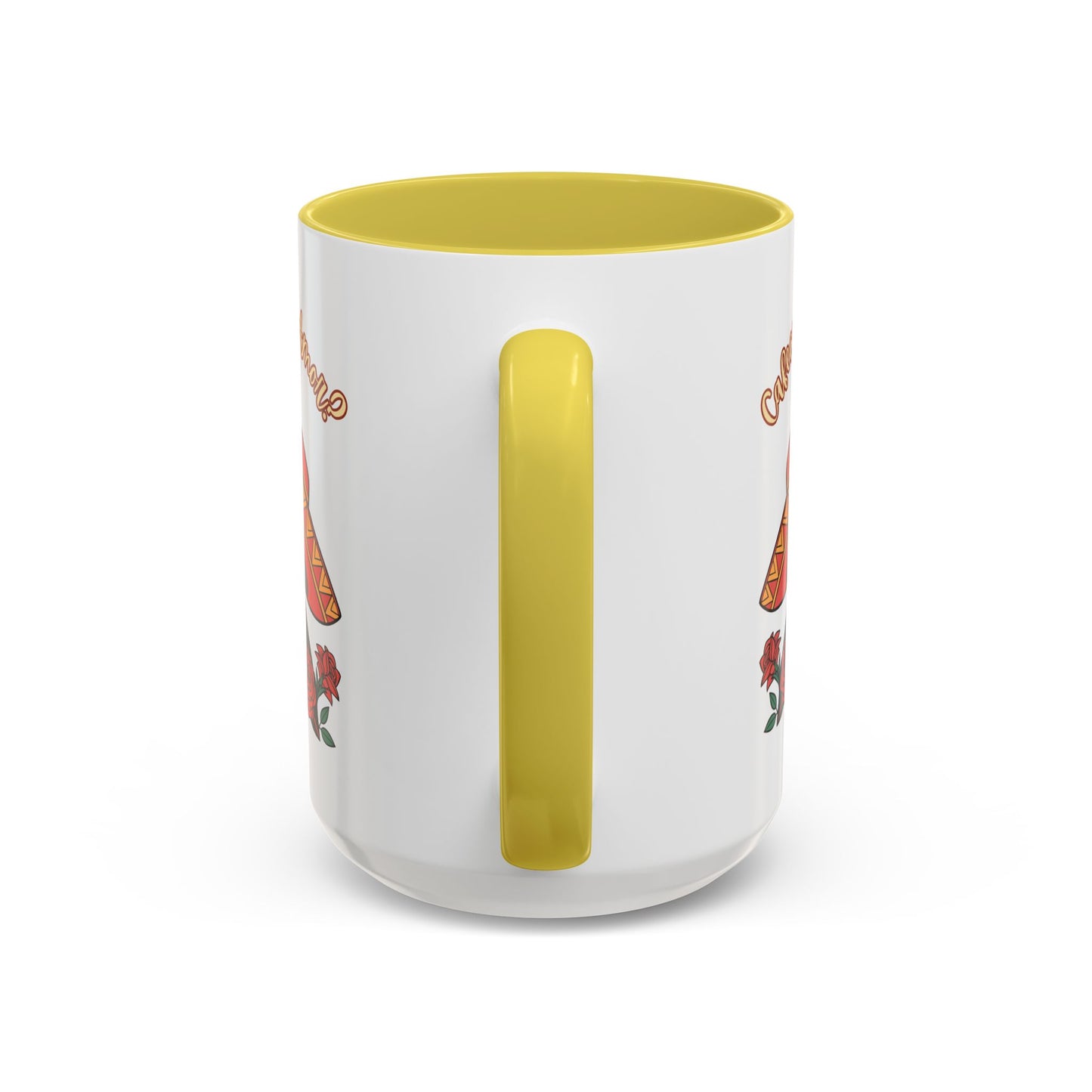 "Cafecito Mi Amor?" -El Hombre, Sugar Skull Style, White Ceramic Mugs with Colorful Accents (11oz/15oz)