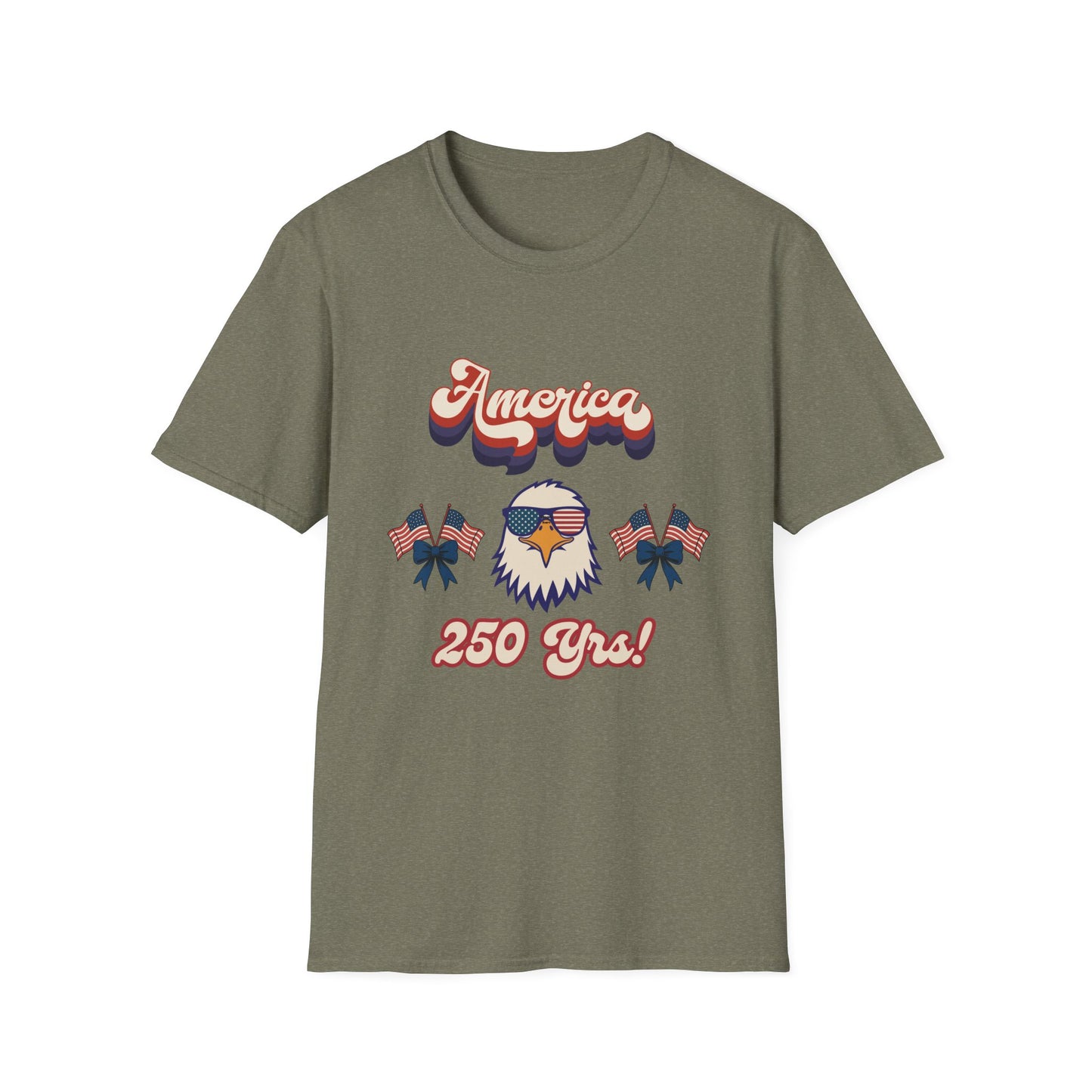 Retro Eagle 4th of July Patriotic T-Shirt — America 250 Years Tee