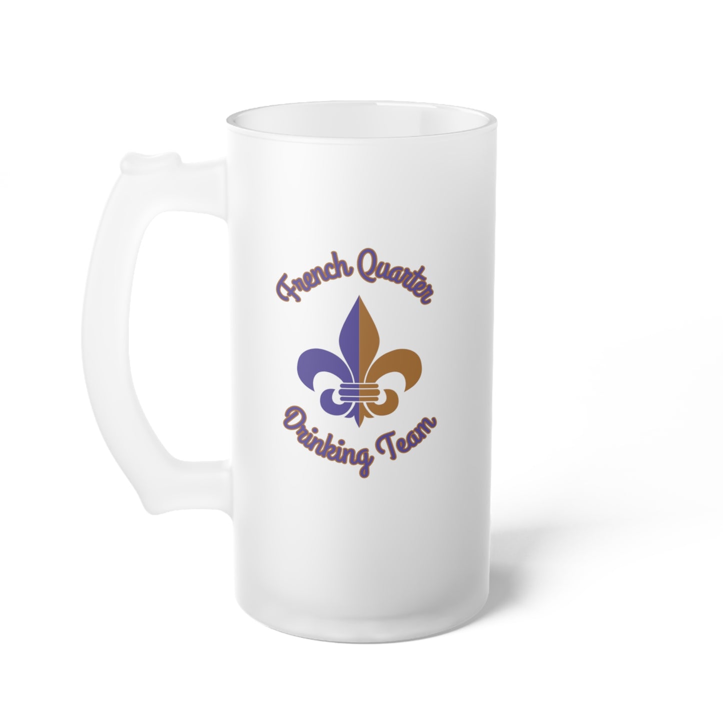 Frosted Glass Beer Mug — Retro Cheers & Brew Design