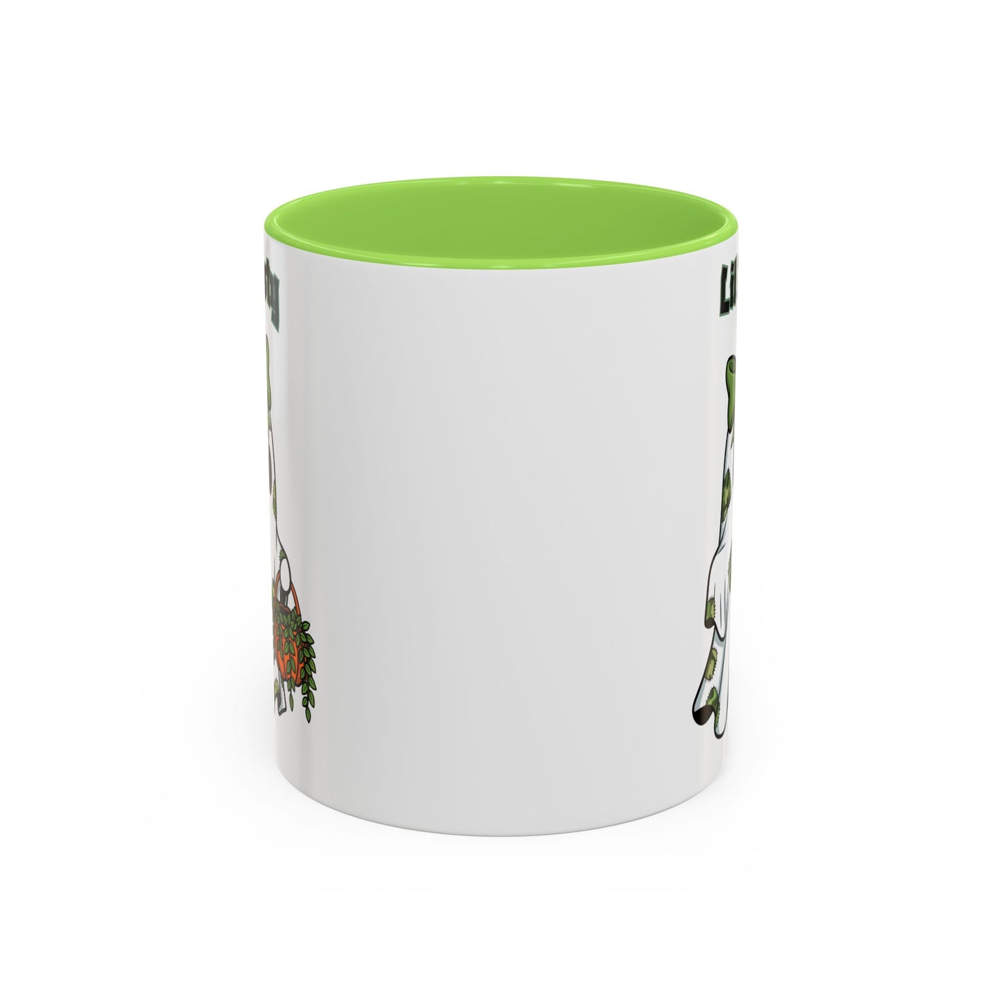 "Lil Misty Ghost" White Ceramic Mug  (11oz and 15oz) With Colorful Accents.  A Cute Halloween Mug for All Ages!