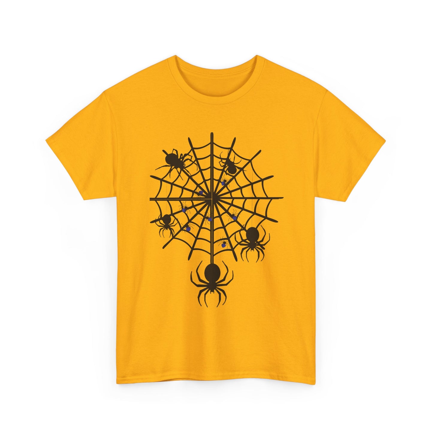 Spooky Halloween "Spiders Galore"  Unisex Heavy Cotton Tee, Halloween Shirt. Perfect for Haunted or Goth Parties!