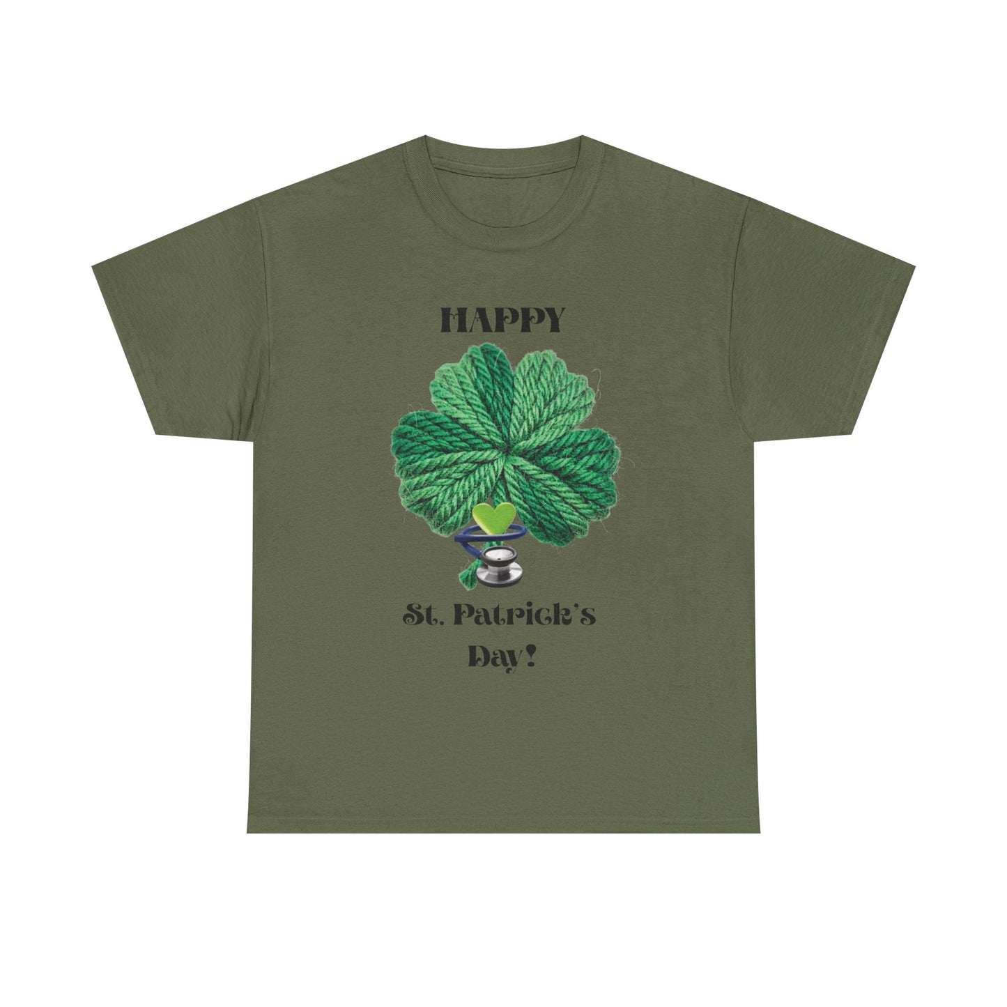 St. Patrick's Day Trendy Shamrock Unisex Tee — "Happy St. Patrick's Day!" (Health Care Professionals)