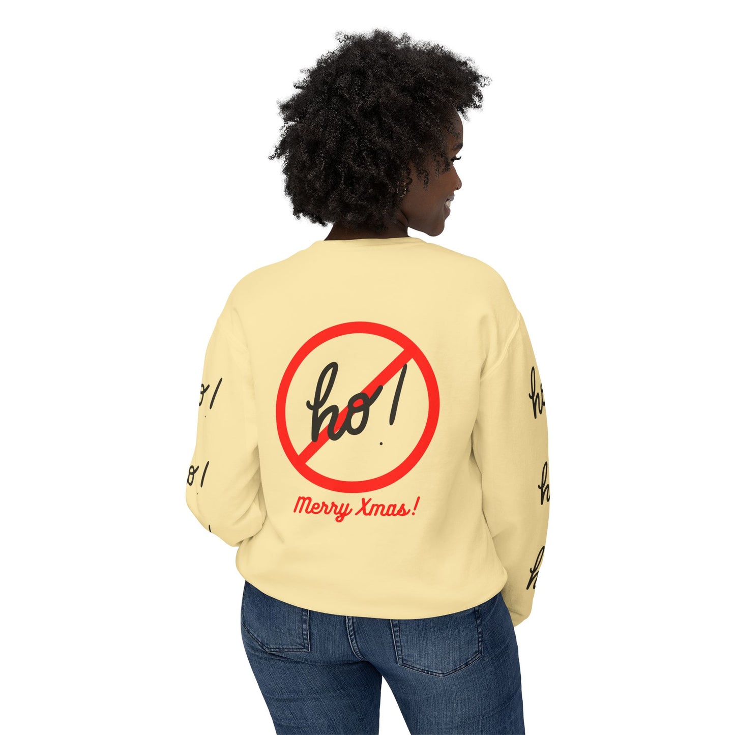 "Ho! HO! HO!-Fully Loaded" Unisex Lightweight Crewneck Sweatshirt