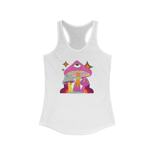 "Groovy Mushroom"  Ladies Racerback Tank