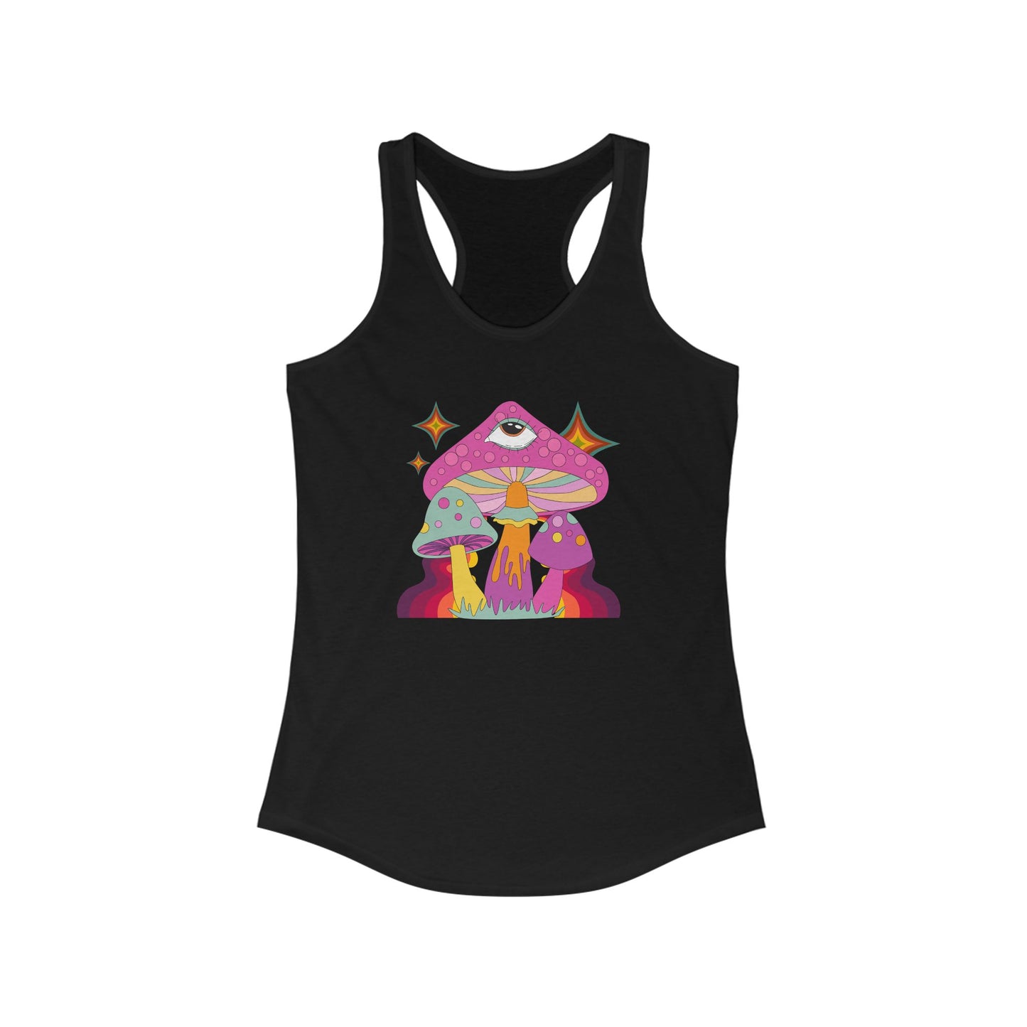 "Groovy Mushroom"  Ladies Racerback Tank