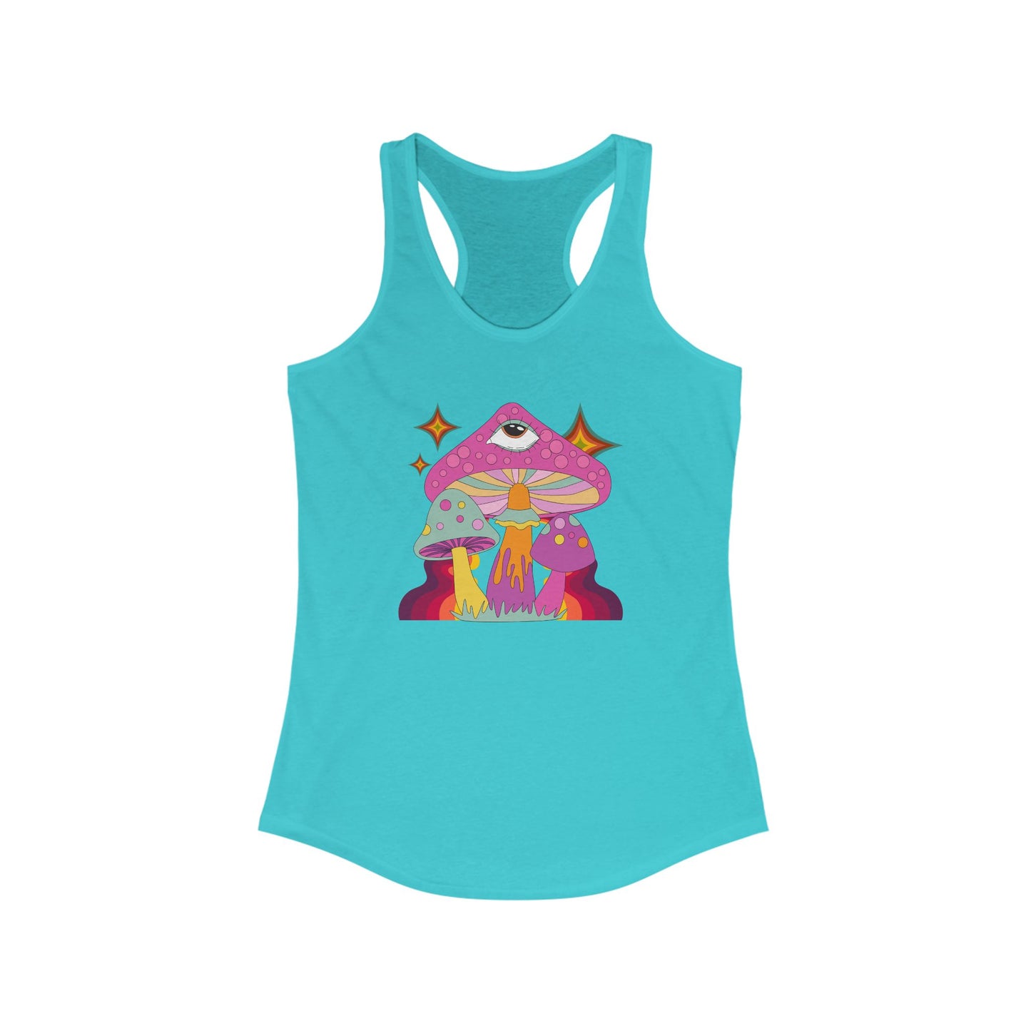"Groovy Mushroom"  Ladies Racerback Tank