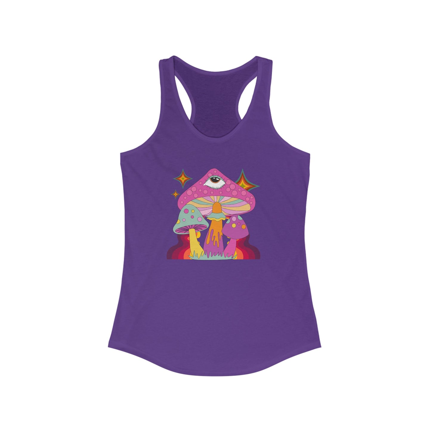 "Groovy Mushroom"  Ladies Racerback Tank