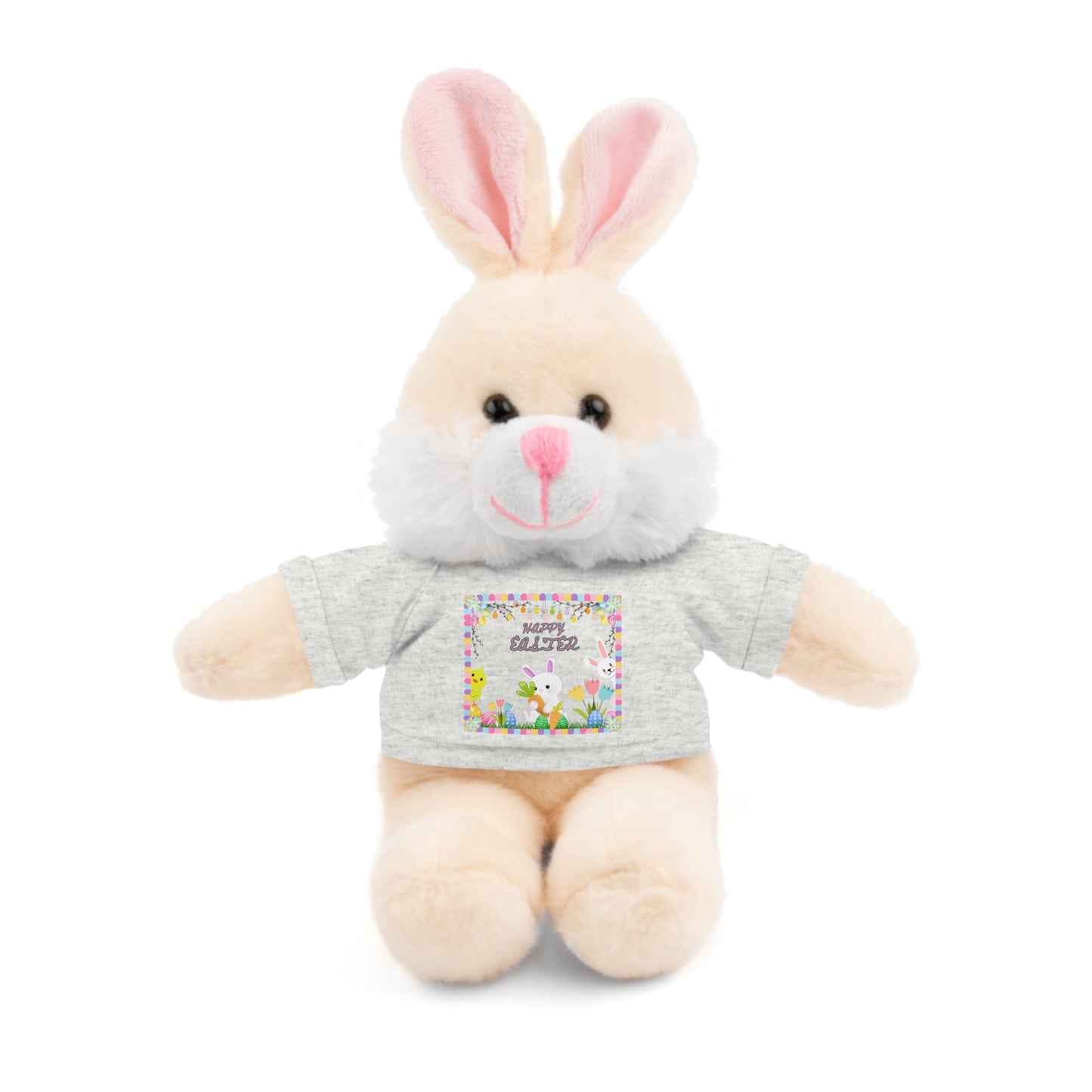 " Happy Easter" Stuffed Animals with Tee, Bunny and Lamb