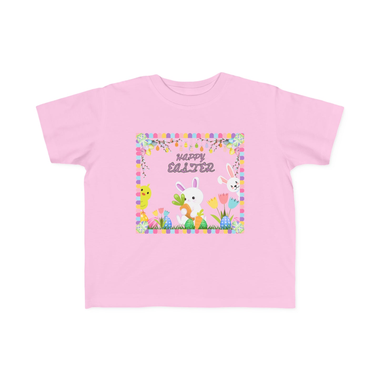 "Happy Easter" Toddler's Jersey Tee