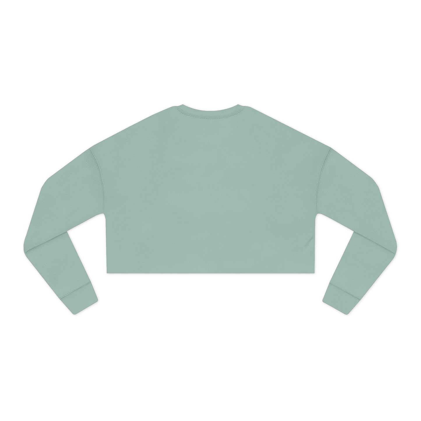 "Running Gingerbread Man" Women's Cropped Sweatshirt